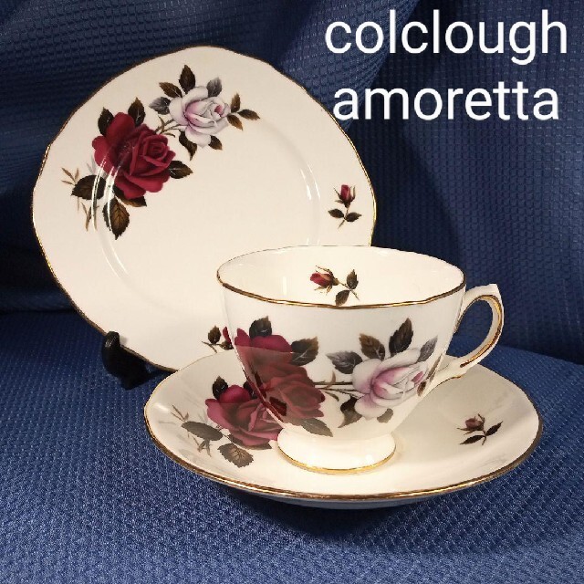 WEDGWOOD(ウェッジウッド)の英国製colclough コルクラフ 金彩amoretta ティートリオ インテリア/住まい/日用品のキッチン/食器(食器)の商品写真