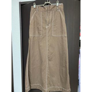 ダブルクローゼット(w closet)のW closet 茶色のロングスカート(ロングスカート)