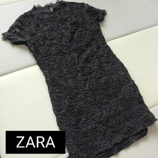 ザラ(ZARA)の最終価格　ZARA ザラ 黒 ワンピース (ひざ丈ワンピース)