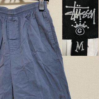 ステューシー(STUSSY)のstussy イージーショーツ　ブルー　M(ショートパンツ)