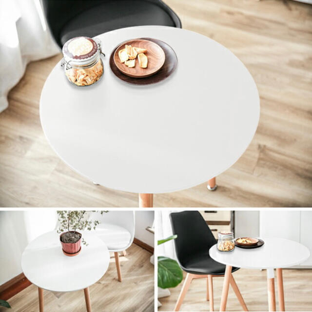 ✨お値下げ中✨ 丸テーブル 白 カフェテーブル ティーテーブルの通販