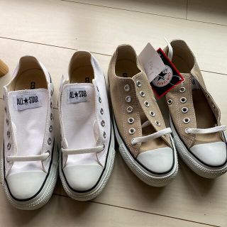 コンバース(CONVERSE)のconverse allstar ox ホワイト&ベージュ　24cm(スニーカー)