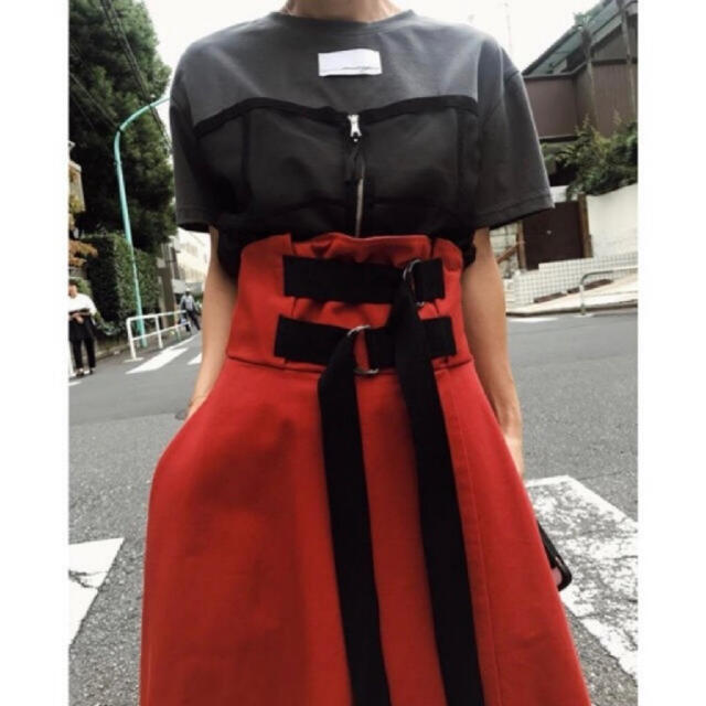 Ameri VINTAGE(アメリヴィンテージ)の【Ameri vintage】♡ DOUBLE TAPE BELT SKIRT レディースのスカート(ロングスカート)の商品写真