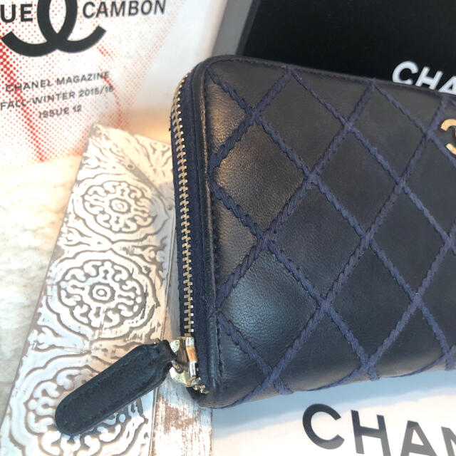 CHANEL(シャネル)の【美品❣️】シャネル　ワイルドステッチ　ラウンドジップ　長財布　マトラッセ レディースのファッション小物(財布)の商品写真