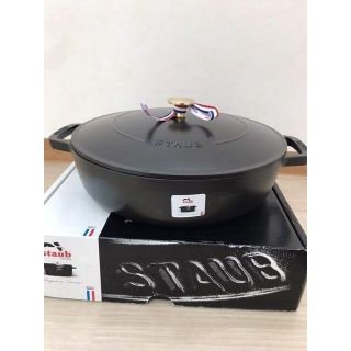 ストウブ(STAUB)の値下済【357】ストウブ ブレイザーソテーパン 28cm ブラック(鍋/フライパン)