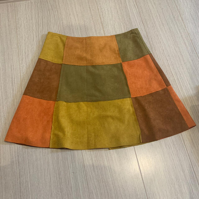 FIG&VIPER(フィグアンドヴァイパー)のスカート　ミニスカート　オレンジ　ブラウン レディースのスカート(ミニスカート)の商品写真