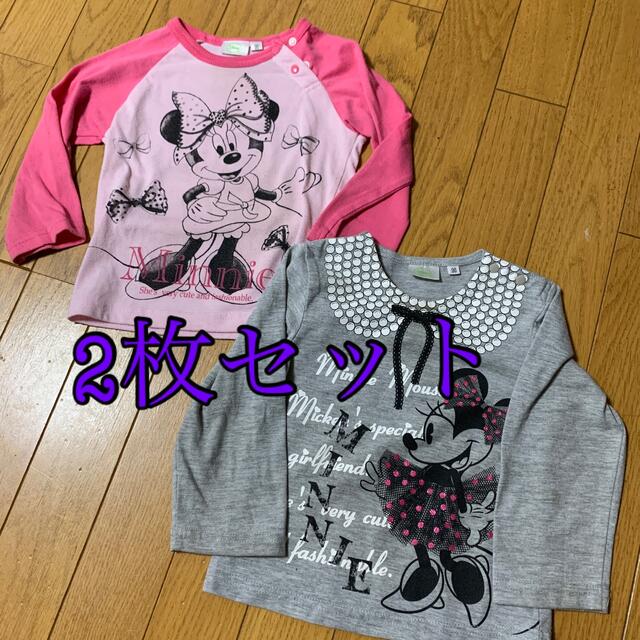 Disney(ディズニー)のミニーちゃん　ロンT 90㎝ キッズ/ベビー/マタニティのキッズ服女の子用(90cm~)(Tシャツ/カットソー)の商品写真