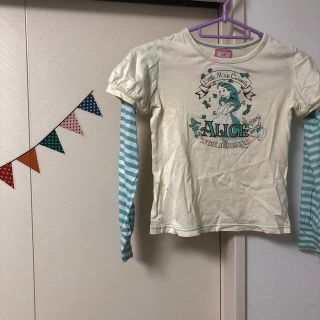 mezzo piano - メゾピアノ アリス 重ね着風長袖Tシャツ 130 ロンT ...