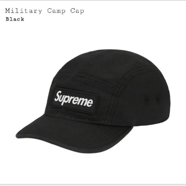 supreme military camp cap black 20-21AW