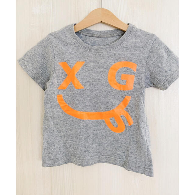 X-girl(エックスガール)の人気　Tシャツ　X girl  エックスガール　X-girl  グレー キッズ/ベビー/マタニティのキッズ服女の子用(90cm~)(Tシャツ/カットソー)の商品写真