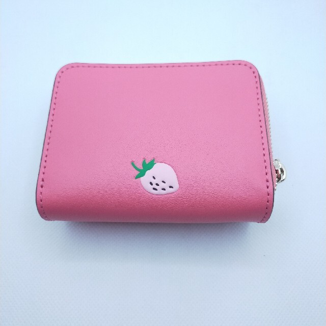 kate spade new york(ケイトスペードニューヨーク)の【新品未使用】ケイトスペード 折り財布 イチゴ柄 バイカラー レディースのファッション小物(財布)の商品写真