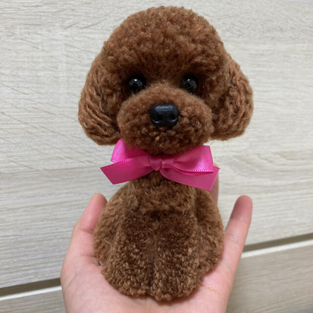 動物ぽんぽん　トイプードル　ブラウン ハンドメイドのハンドメイド その他(その他)の商品写真