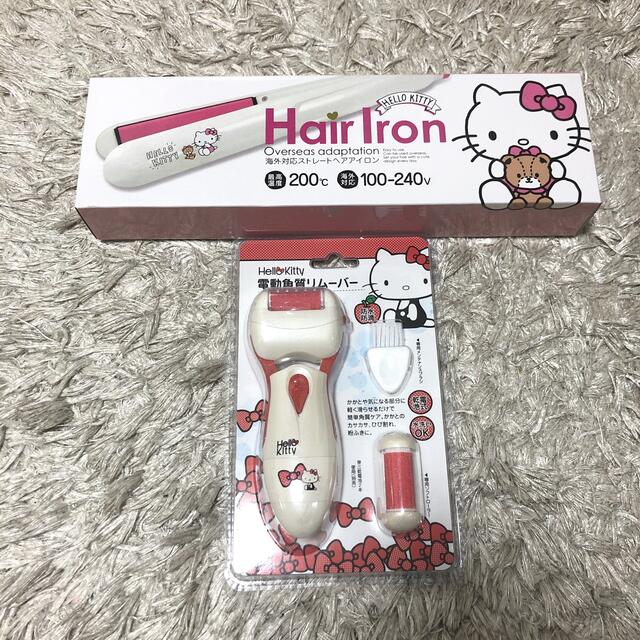 ハローキティ　ストレートヘアアイロン　電動角質リムーバー エンタメ/ホビーのおもちゃ/ぬいぐるみ(キャラクターグッズ)の商品写真