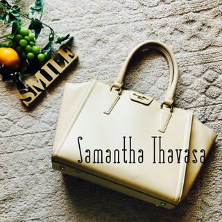 サマンサタバサ(Samantha Thavasa)の▓サマンサタバサデラックス▓　ベージュハンドバッグ(ピンクショルダーバッグ付)(ハンドバッグ)