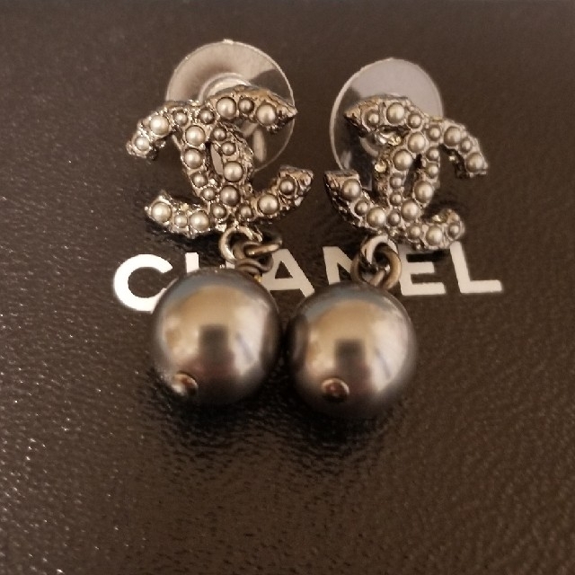 CHANEL - CHANEL ブラックパールピアスの通販 by ※プロフィールお読み