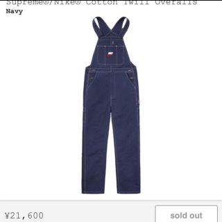 シュプリーム(Supreme)のLサイズSupreme®/Nike® Cotton Twill Overalls(サロペット/オーバーオール)