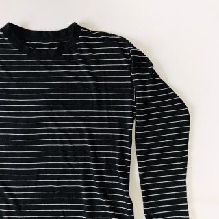 ユニクロ(UNIQLO)のUNIQLO ユニクロ ヒートテック　ロングワンピース ボーダー レディース(ルームウェア)