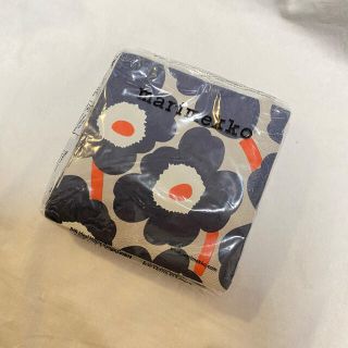 マリメッコ(marimekko)のマリメッコ　デコパージュ　ペーパーナプキン　ウニッコ　ネイビー　オレンジ(テーブル用品)