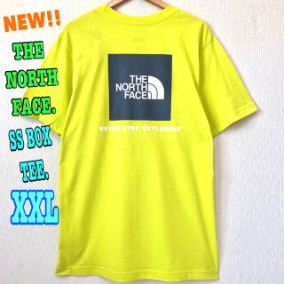 ザノースフェイス(THE NORTH FACE)の夏カラー 新品 ノースフェイス BOX Tシャツ イエロー XXL 3L(Tシャツ/カットソー(半袖/袖なし))