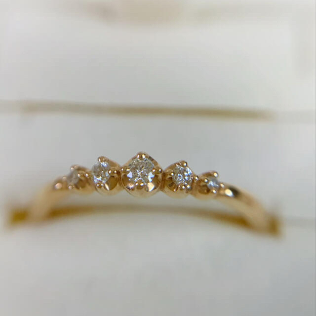 4℃(ヨンドシー)のぴぴこ様　4℃☆K18PG、ダイヤモンドリング 、#8、可愛いリング レディースのアクセサリー(リング(指輪))の商品写真