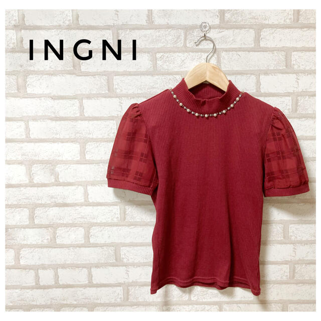 INGNI(イング)のINGNI レディース ニット M 赤 レディースのトップス(ニット/セーター)の商品写真