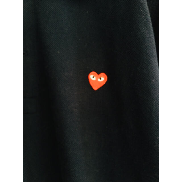 COMME des GARCONS(コムデギャルソン)の【希少★メンズL】プレイコムデギャルソン リトルハート 予備ボタン付 ポロシャツ メンズのトップス(ポロシャツ)の商品写真