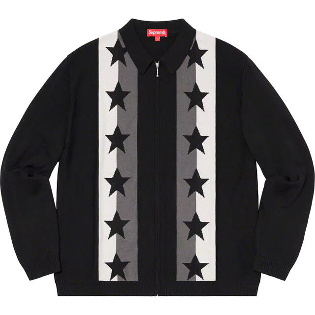 Supreme Stars Zip Up Sweater Polo XL