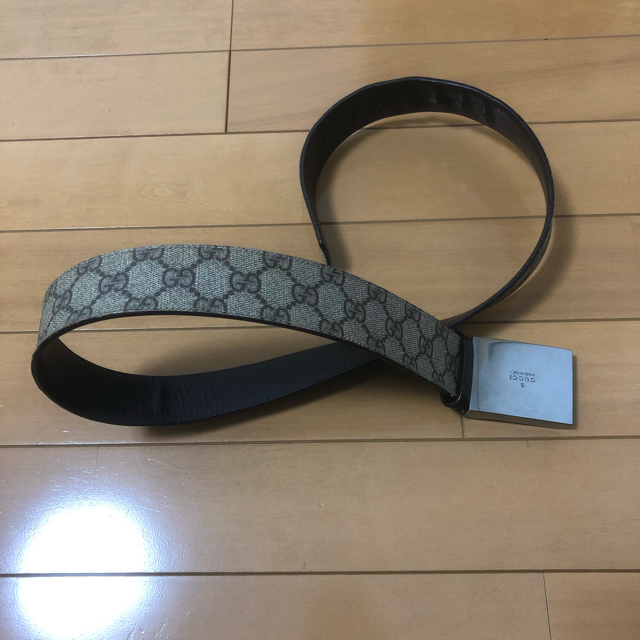 Gucci(グッチ)のGUCCI ベルト　グッチ　モノグラム　レザー メンズのファッション小物(ベルト)の商品写真