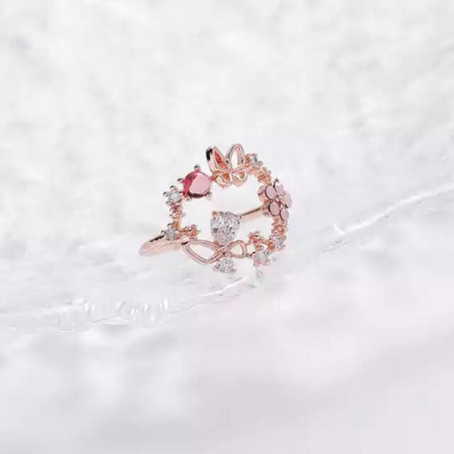 フラワー✽蝶々✽リング✽韓国✽量産✽地雷 レディースのアクセサリー(リング(指輪))の商品写真