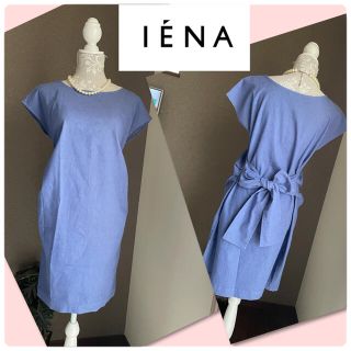 イエナ(IENA)の♡イエナ　リネン　IENA バックリボンワンピース　デニム　綿麻　チュニック♡(ひざ丈ワンピース)