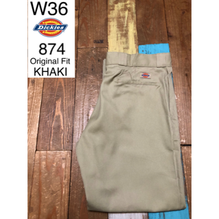 ディッキーズ(Dickies)の３１０４９　アメリカ輸入　USED ディッキーズ　８７４　カーキ　W３６(ワークパンツ/カーゴパンツ)