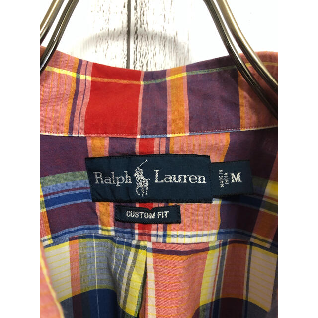 Ralph Lauren(ラルフローレン)の良品　ラルフローレン　半袖シャツ　ボタンダウン　Ｍ　マルチカラー メンズのトップス(シャツ)の商品写真