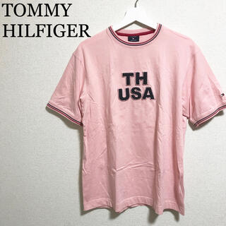 トミーヒルフィガー(TOMMY HILFIGER)のトミーヒルフィガー  Tシャツ メンズ ピンク ロゴマーク USA(Tシャツ/カットソー(半袖/袖なし))