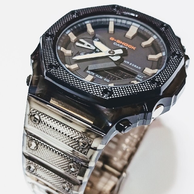 G-SHOCK用 2100.2110互換パーツセット ブラック スケルトン  メンズの時計(ラバーベルト)の商品写真