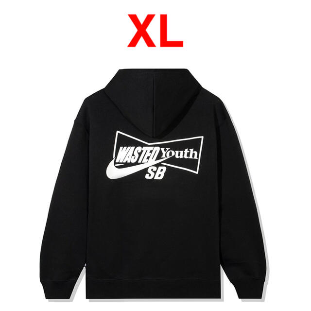 logo【XL】 WASTED YOUTH x Nike SB HOODY BLACK