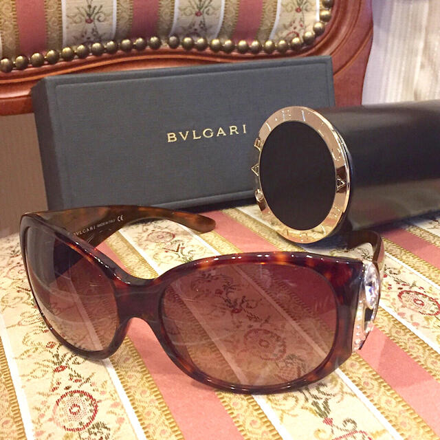 BVLGARI ブルガリ レディース サングラス ブラウン ビジュー