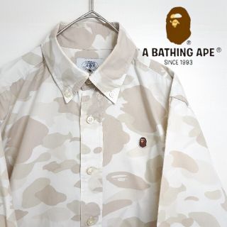 アベイシングエイプ(A BATHING APE)のA BATHING APE エイプ 迷彩 カモ柄 カモフラ 長袖 シャツ M(シャツ)