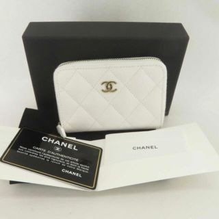 シャネル(CHANEL)のCHANEL シャネル　ラウンドカードケース　美品　２８番台キャビアスキン(財布)