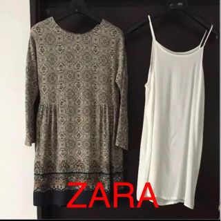 ザラ(ZARA)のZARA GIRLSインナー付きワンピース　チュニック(ワンピース)