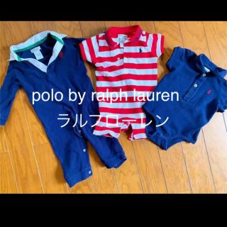 ポロラルフローレン(POLO RALPH LAUREN)のラルフローレン ロンパース　3点セット(ロンパース)