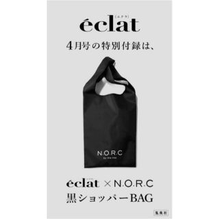 ドゥーズィエムクラス(DEUXIEME CLASSE)のエクラ  4月　付録　N.O.R.C 黒ショッパーBAG(エコバッグ)