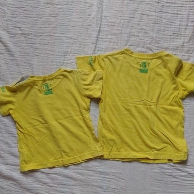 TK(ティーケー)のTKキッズ　Tシャツ　半袖　お揃い 　イエロー　110と90  2枚セット キッズ/ベビー/マタニティのキッズ服男の子用(90cm~)(Tシャツ/カットソー)の商品写真