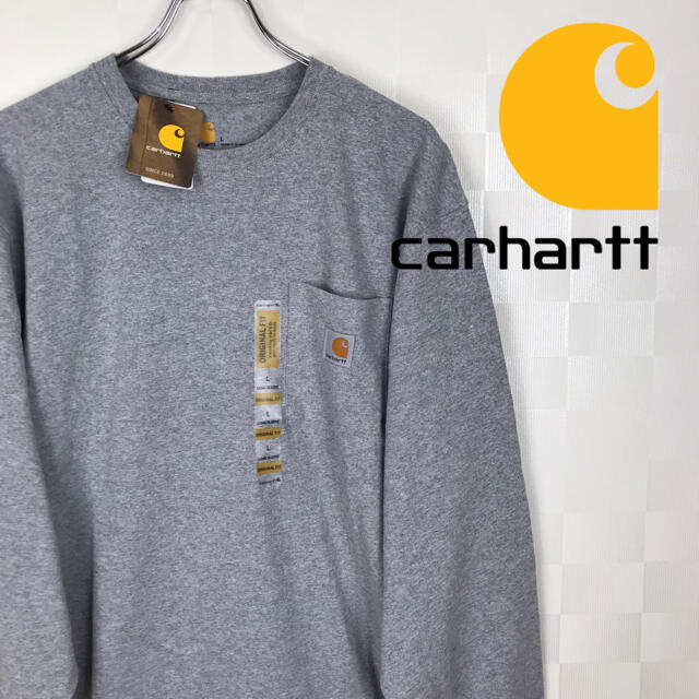 carhartt(カーハート)の新品　未使用品　カーハート  ワンポイント　無地　ポケット　ロンtee メンズのトップス(Tシャツ/カットソー(七分/長袖))の商品写真