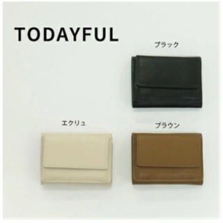 トゥデイフル(TODAYFUL)のトゥデイフルレザーミニウォレットBLACK(財布)