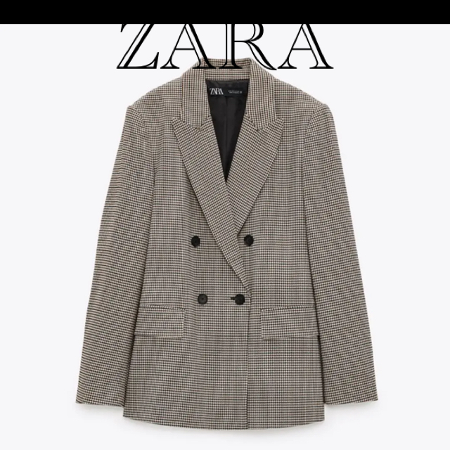 ZARA(ザラ)のZARA ダブルブレストジャケット レディースのジャケット/アウター(テーラードジャケット)の商品写真