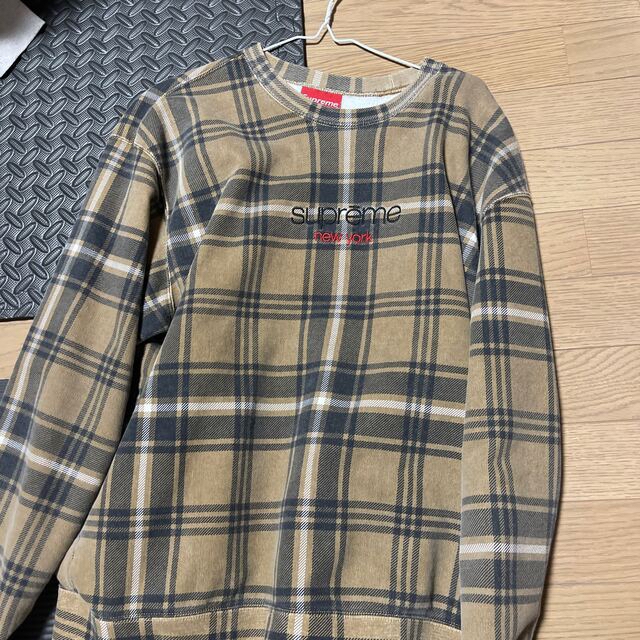 supreme plaid crewneck プレイド　クルーネック