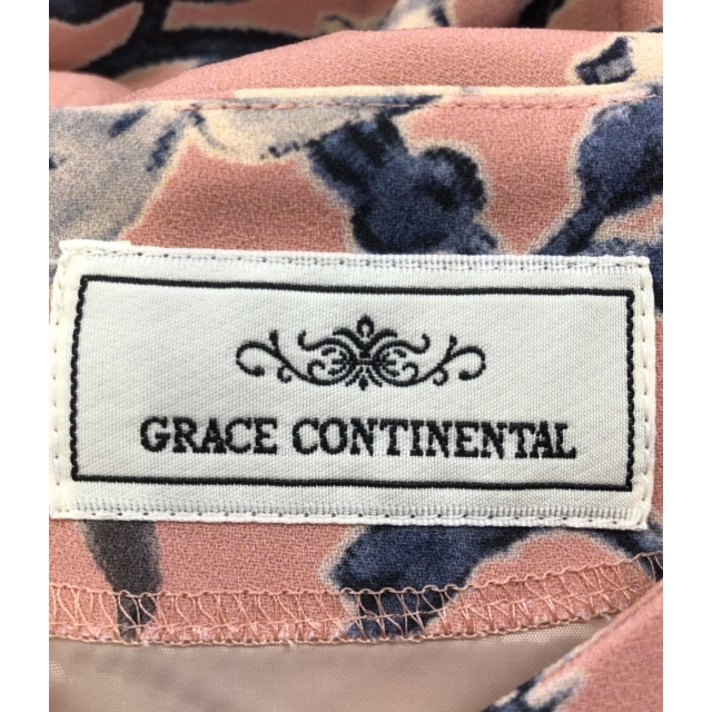 GRACE CONTINENTAL(グレースコンチネンタル)の美品 グレースコンチネンタル 裾フリル 花柄 ワンピース レディース 36 レディースのトップス(ベスト/ジレ)の商品写真