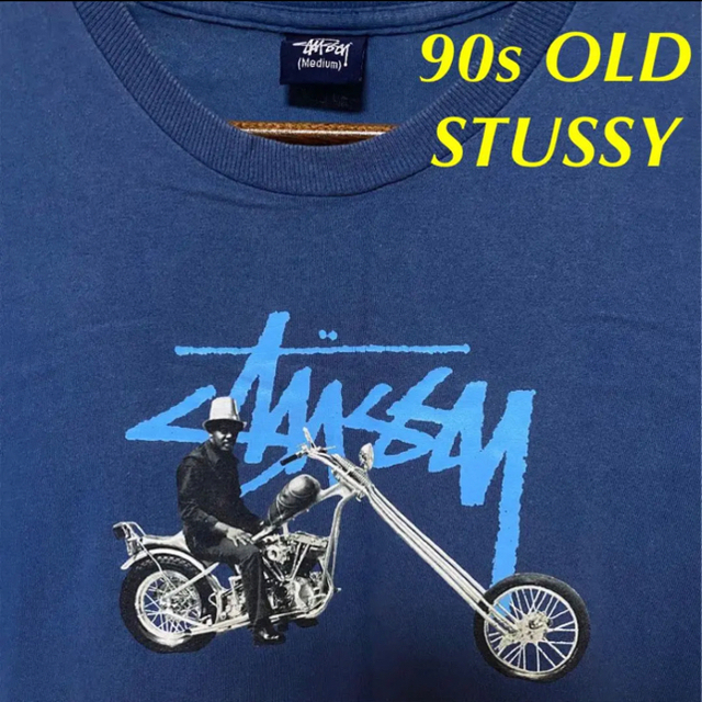 90s OLD STUSSY Mexico製フォトプリント バイク ステューシー