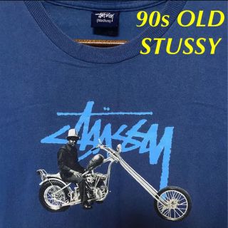 ステューシー(STUSSY)の90s OLD STUSSY Mexico製フォトプリント バイク ステューシー(Tシャツ/カットソー(半袖/袖なし))