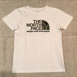 ザノースフェイス(THE NORTH FACE)のノースフェイス　ショートスリーブ　カモロゴティー　Tシャツ　キッズ　150 白(Tシャツ/カットソー)